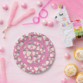 Witte Aardbei Schattige Pineberry CUSTOM BABY SHOW Papieren Bordje (Feest)