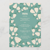 Witte Aardbei Schattigee Pineberry HAND GETEKEND C Menu (Voorkant)