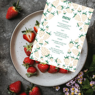 Witte Aardbei Schattigee Pineberry HAND GETEKEND C Menu