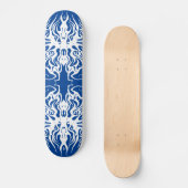 Witte Abstract Gebroken Hart Tribal Design Skateboard (Voorkant)