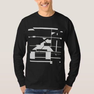 Witte Abstracte metrokaart MCM-geïnspireerd Labyri T-shirt
