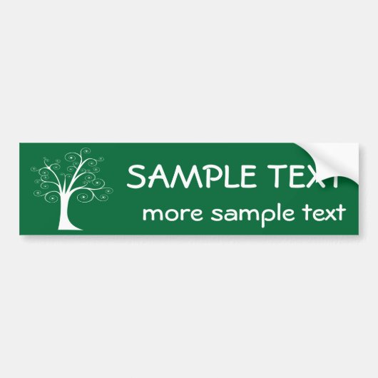 Witte Abstracte structuur Bumpersticker (Voorkant)