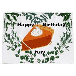 Witte achtergrond groen cake ijs groot cadeauzakje