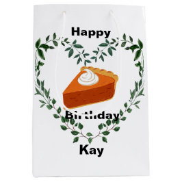 Witte achtergrond groen cake ijs medium cadeauzakje