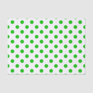 Witte achtergrond Groene Polka Dots Tissuepapier