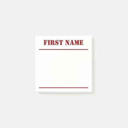 Witte achtergrond met donkerrode, rode, blauwe, aa post-it® notes (Voorkant)