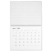 Witte achtergrond met een zich herhalend patroon v kalender (Mar 2026)