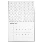 Witte achtergrond met een zich herhalend patroon v kalender (Feb 2026)