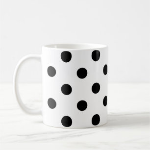 Witte achtergrond Polka Dots Design Koffiemok