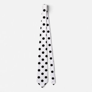 Witte achtergrond Polka Dots Design Stropdas