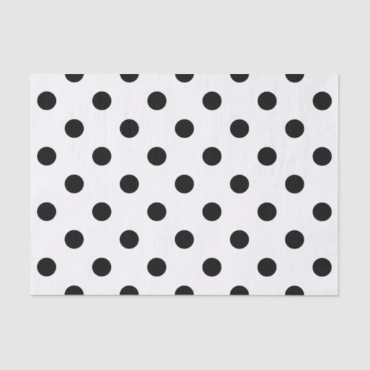 Witte achtergrond Polka Dots Design Tissuepapier (Voorkant)