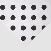 Witte achtergrond Polka Dots Design Tissuepapier (Detail)