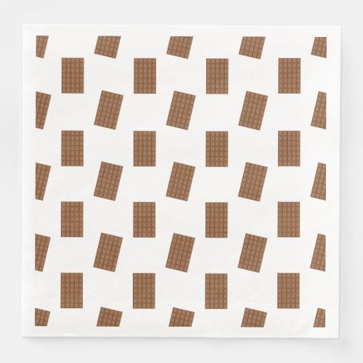Witte achtergrond van chocolade-bars servet (Voorkant)