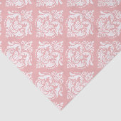 Witte achtergrond van Damasmaskers Patroon Aangepa Tissuepapier (Detail)