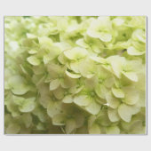 Witte achtergrond van hydrangeenbloem cadeaupapier (Vlak)