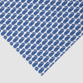 Witte achtergrond voor blauwe, preppy-walvis tissuepapier (Detail)