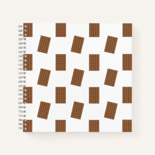 Witte achtergrond voor Chocolade Bars Notitieboek