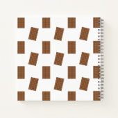 Witte achtergrond voor Chocolade Bars Notitieboek (Achterkant)