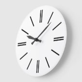 Witte Achtergrond Zwarte Lijnen Muurklok Grote Klok (Hoek)