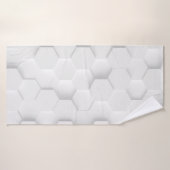 Witte achtergrondstructuur. 3d afbeelding, 3d ing. badhanddoek (Badhanddoek)