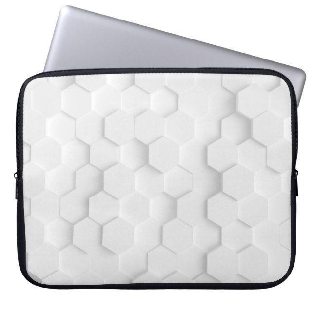 Witte achtergrondstructuur. 3d afbeelding, 3d ing. laptop sleeve (Voorkant)