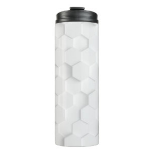 Witte achtergrondstructuur. 3d afbeelding, 3d ing. thermosbeker