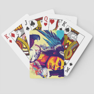 Witte adelaar pokerkaarten