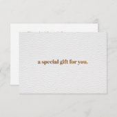 Witte afbeelding | Plain Elegant Leather Kijk Gift (Voorkant / Achterkant)