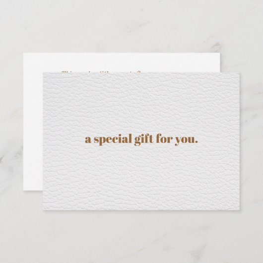 Witte afbeelding | Plain Elegant Leather Kijk Gift (Voorkant / Achterkant)