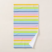 Witte afgedekte regenboogstrips bad handdoek (Handdoek)