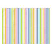 Witte afgedekte regenboogstrips tafelkleed (Voorkant (Horizontaal))