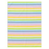 Witte afgedekte regenboogstrips tafelkleed (Voorkant)