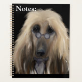 Witte Afghaanse windhond Planner (Voorkant)
