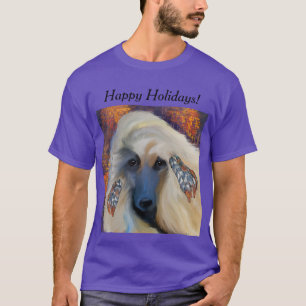Witte Afghaanse windhond T-shirt