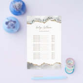 Witte agaat prijslijst flyer (Enkel)