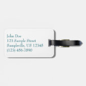 Witte amaryllis en kerstboom bagagelabel (Achterkant horizontaal)