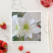 Witte amaryllis en kerstboom servet (Insitu)