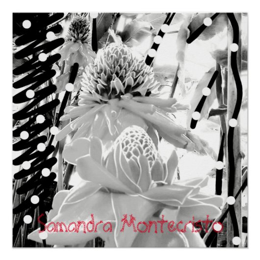 Witte ananas & aardbei Glanzend Poster Perfect Poster (Voorkant)