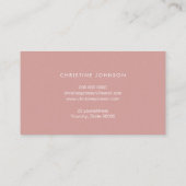 Witte ananas op roos tan visitekaartje (Achterkant)