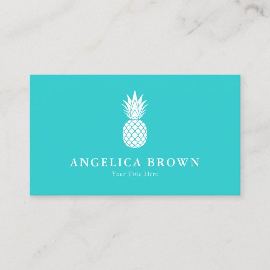 Witte ananas Visitekaartje (Voorkant)