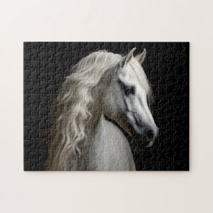 witte Andalusische hengst Legpuzzel