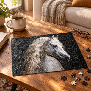 Witte Andalusische hengst Legpuzzel