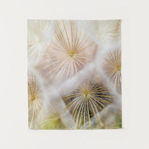 Witte andelium bloemen wandkleed