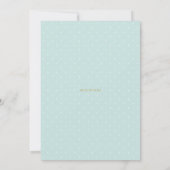 Witte anemie Blauwe Floral Bevestiging Kaart (Achterkant)
