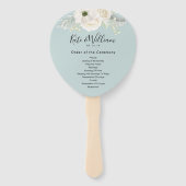  witte anemie Rozen Handwaaier (Voorkant)