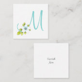 Witte anemie Waterverf Pen & Waterverf Bloem Notitiekaartje (Voorkant / Achterkant)