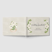 Witte Anemone bloemenbruiloft Gastenboek (Volledig)