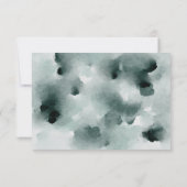 Witte Anemonen en Rozen Bloemen Bruiloft RSVP Kaar (Achterkant)