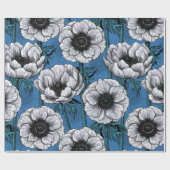 Witte anemontuin cadeaupapier (Vlak)
