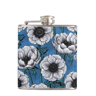 Witte anemontuin heupfles